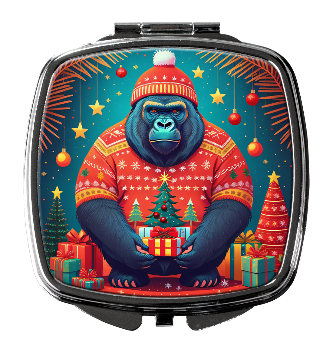 Gorilla Christmas Compact Mirror