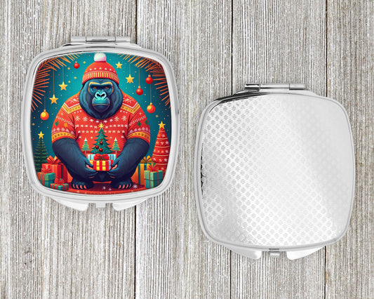 Gorilla Christmas Compact Mirror
