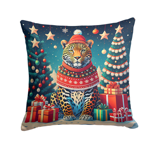 Leopard Christmas Throw Pillow