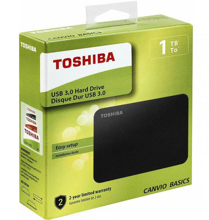 Hard Disk Esterno Toshiba Hdd Ext 2.5" 1Tb Canvio Basic Usb 3.0 Memoria Pc Ps4